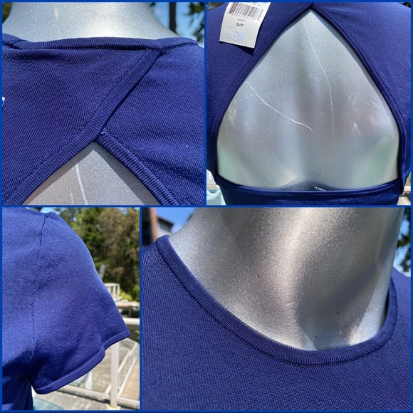 Polo Ralph Lauren S elegant casual upscale open back stretchy spring summer top - Picture 4 of 7